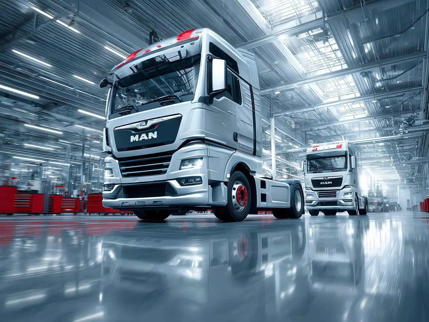 Camion industriale in ingresso presso Officina Montevecchia