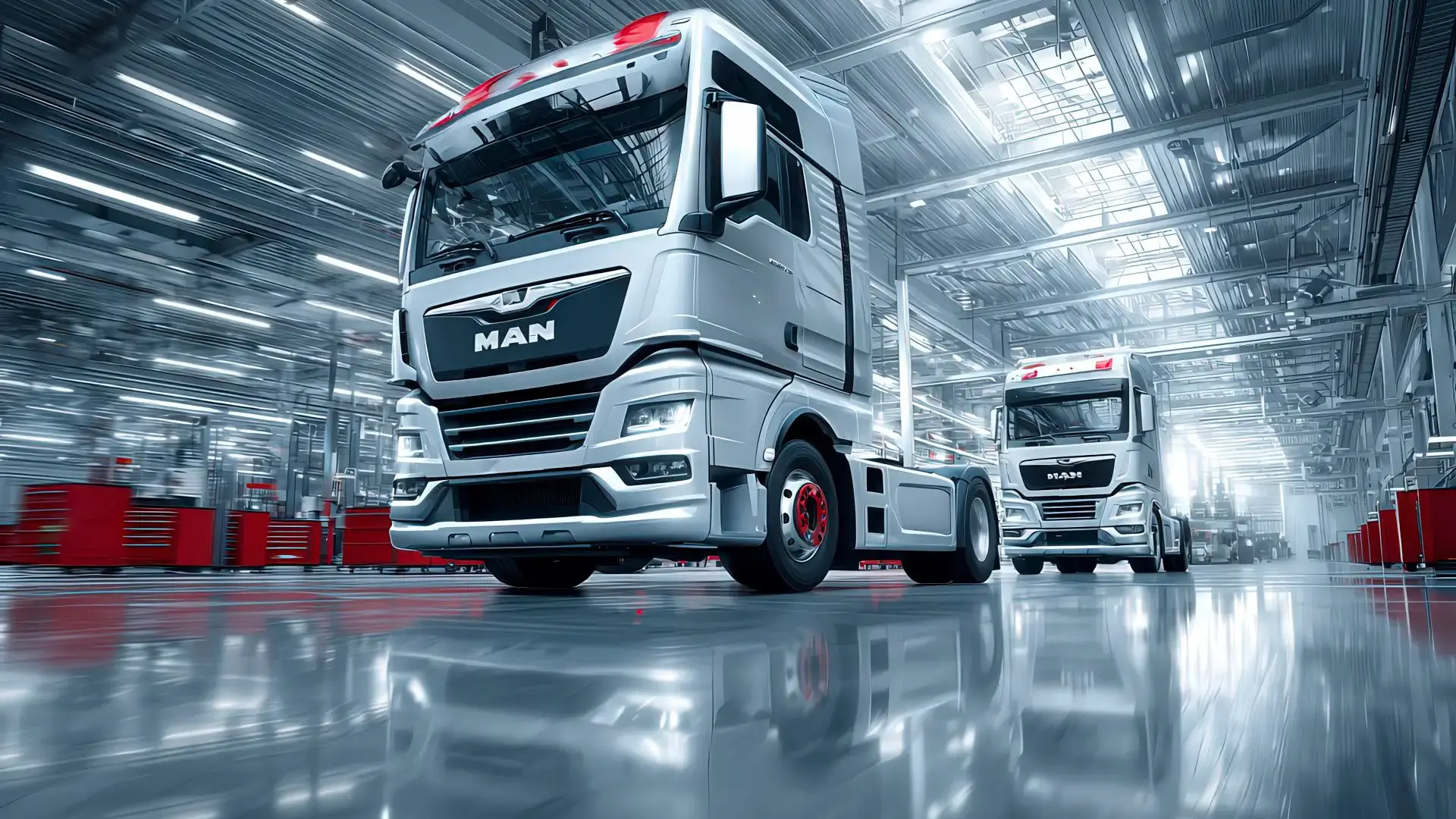 Camion industriale in ingresso presso Officina Montevecchia