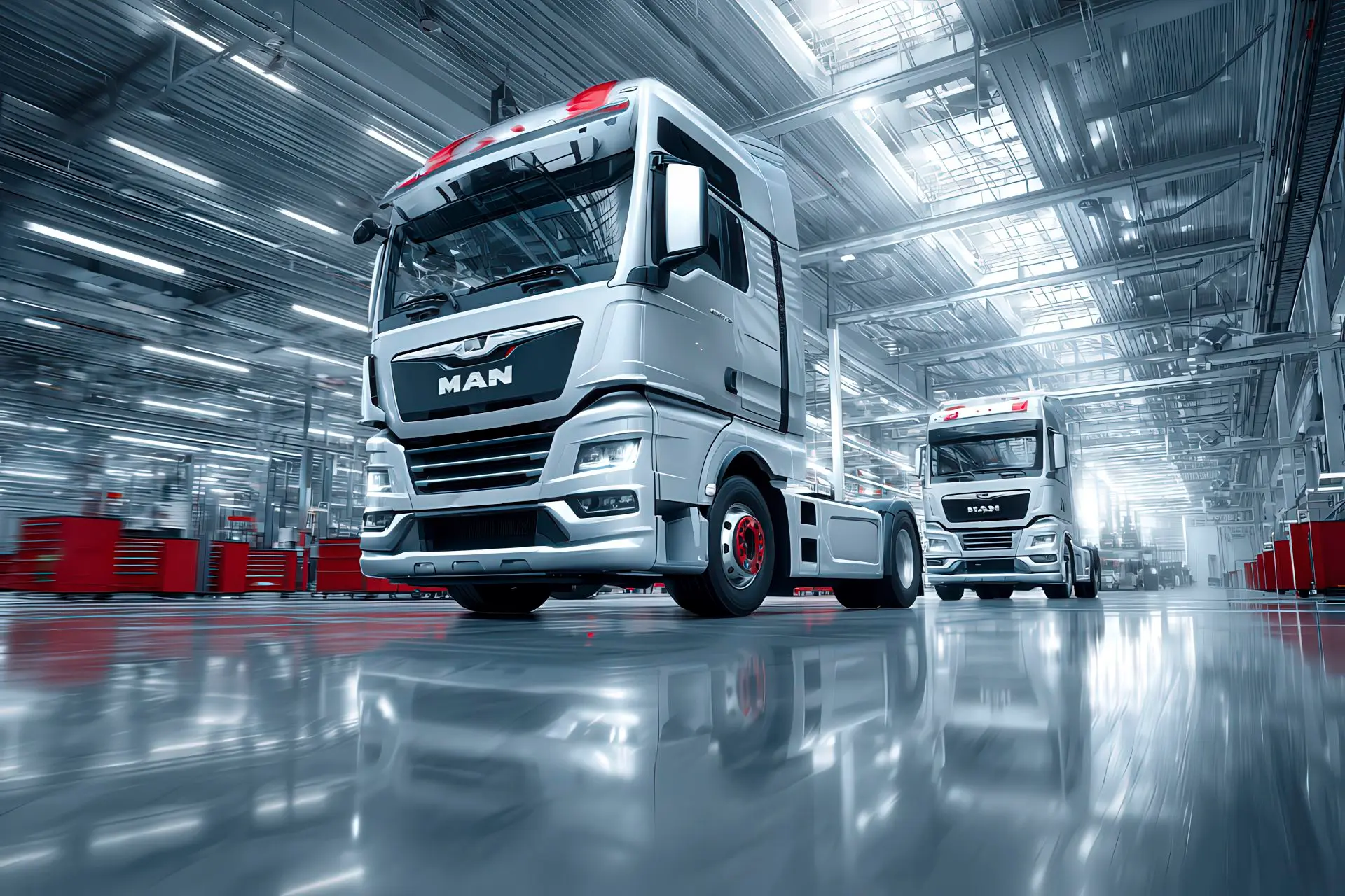 Camion industriale in ingresso presso Officina Montevecchia